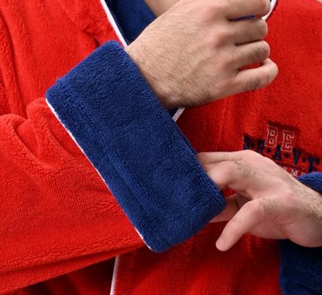 Халат мужской трига с капюшоном "AMBIELLA A-1125" красный, 3XL