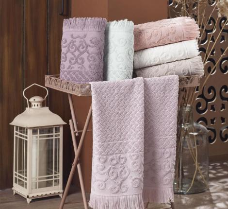 Набор махровых полотенец 70х140 (1/6 шт.) LUX COTTON (E840) WENDY