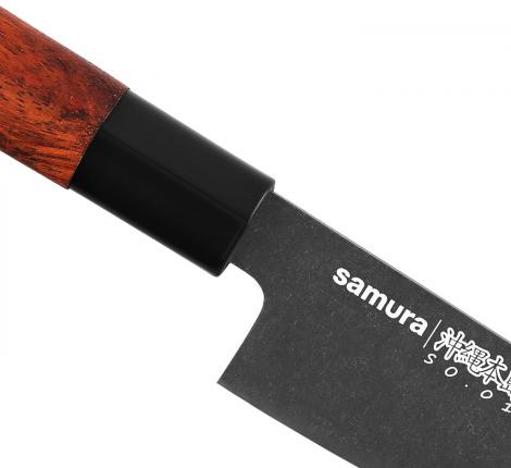 Нож кухонный &quot;Samura OKINAWA&quot; Гюто 170 мм с галтовкой, палисандр (с тату)