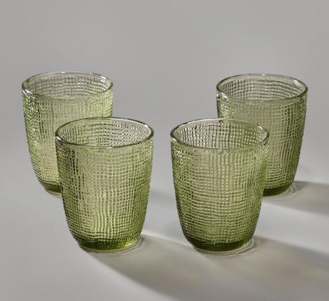 Набор стаканов 4 штуки "TEMPO" GREEN, 300 мл