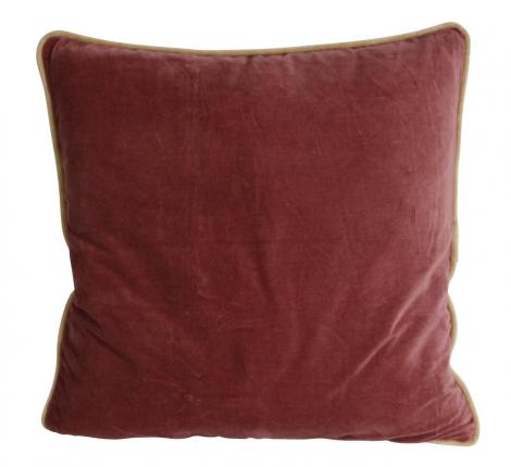 Подушка декоративная "G&C" красная слива (кант желтый), 50х50