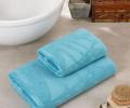 Комплект махровых полотенец "METEOR" (50x90/70х140) 2 шт. PATAYA, бирюзовый