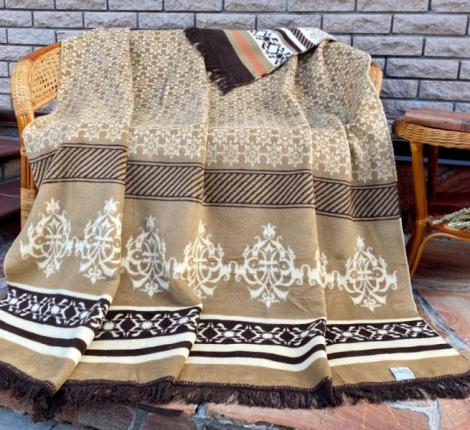 Плед хлопковый Райтекс "УЗОР бежевый", 150х200