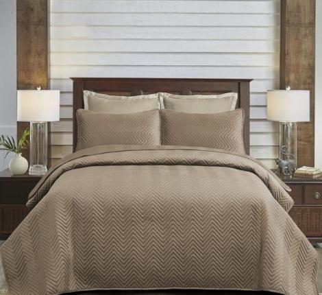 Покрывало из бархата "KARTEKS" 02, 200х220 (бежевый)