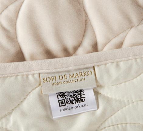 Покрывало "Sofi de Marko" Нобилис (кремовый) Велюр, 240х260