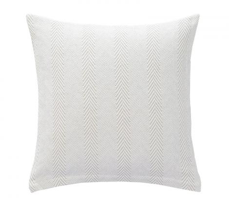 Подушка декоративная "Blanc des Vosges" CHEVRONS naturel пике, 45х45