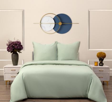 Постельное белье "Siberia" Сэнди (нефритовая) Ранфорс, 2 спальный (70х70)