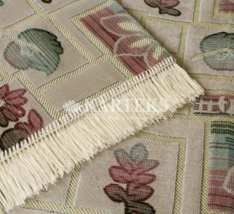 Покрывало шпигель большой "Karteks" на диван 160х220 ЦВЕТОЧНАЯ ПОЛЯНА, перламутровый