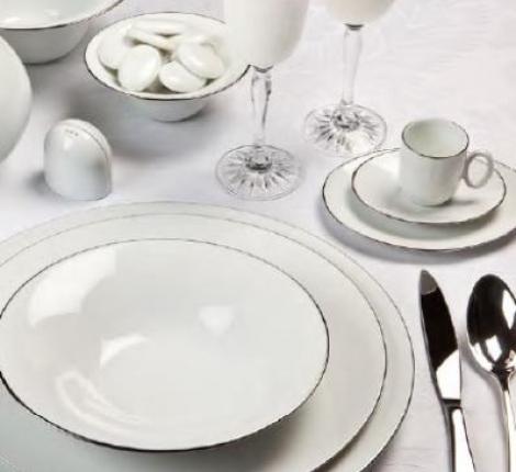 Тарелка для хлеба "EPURE PLATINE" 16х14 см, лиможский фарфор