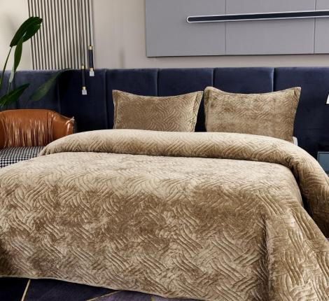 Покрывало "Sofi de Marko" Деварта (бежевый) Бархат, 240x260