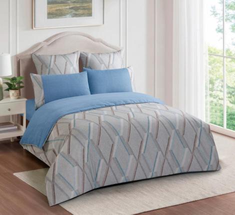 Постельное бельё "KARTEKS" жаккардовый сатин АКВАРЕЛЬ CVP 05, 2 спальный