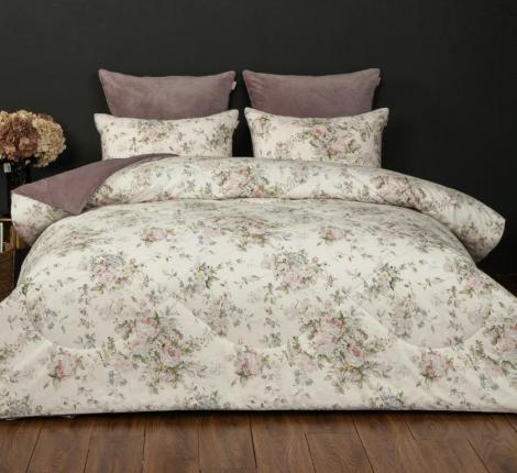 Постельное белье с одеялом "Kazanov.A." Альвина (пыльная роза) Велюр/Egypt Cotton, Семейный