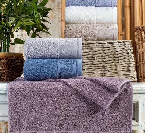 Набор махровых полотенец "TWO DOLPHINS" жаккард 50х90 (1/6 ) A197 KUMBET