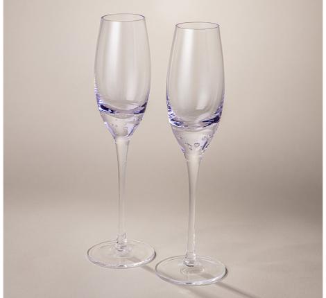 Набор бокалов для шампанского 2 штуки "BUBLES" PURPLE, 200 мл