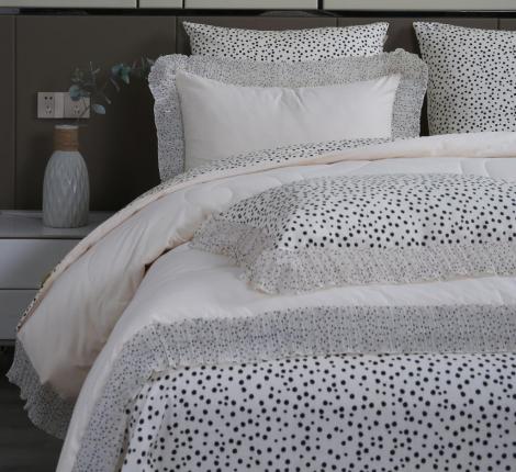 Постельное белье с одеялом "Kazanov.A." Шармель (айвори) Сатин, Евро