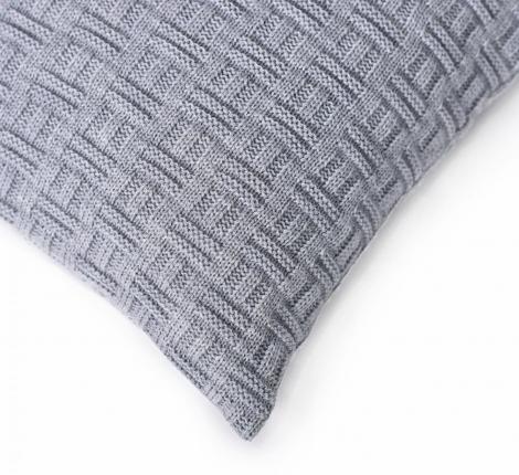 Наволочка вязаная "ШАХМАТЫ" 40x40, сумерки