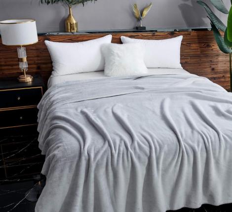 Плед "Sofi de Marko" София (светло-серая1) Велсофт, 160х220