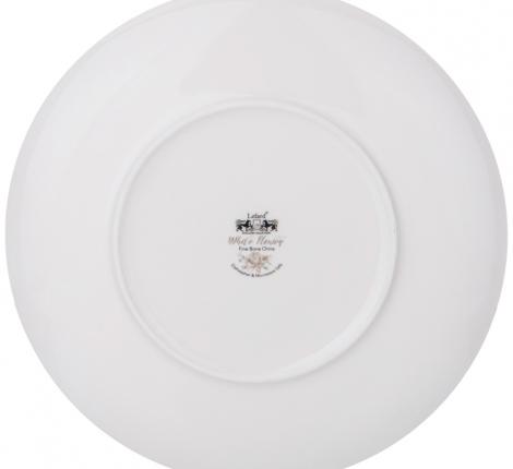 Набор обеденных тарелок 2 шт. 'WHITE FLOWER&quot;, диаметр 25,5 см
