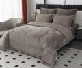 Постельное белье с одеялом "Sofi de Marko" Энрике (бежевый) Велюр, 1,5 спальный