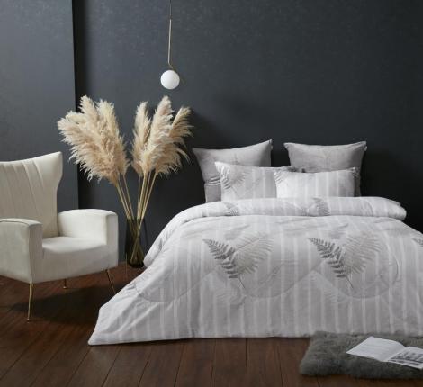 Постельное белье с одеялом "Kazanov.A." Миссури (бежевая платина) Велюр/Egypt Cotton, Евро