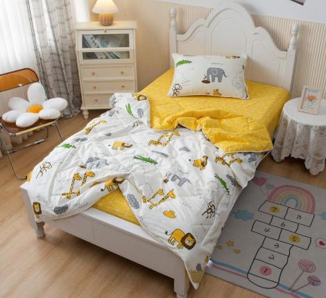 Постельное белье с одеялом детское "Sofi de Marko" Africa (желтый) Сатин, 1,5 спальный