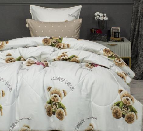 Постельное белье с одеялом "Kazanov.A." Мелвин (жемчуг капучино) Сатин, 1,5 спальный