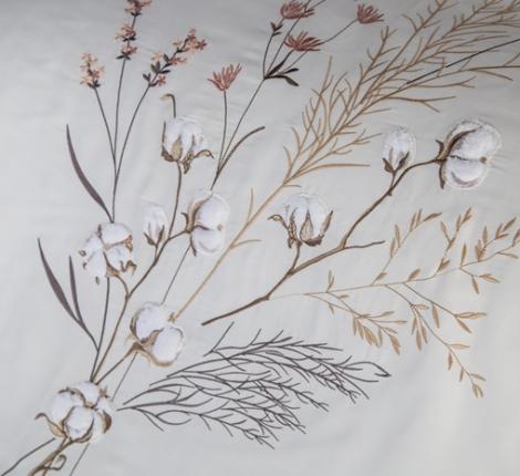 Постельное бельё "DANTELA VITA" сатин с вышивкой MONEDA (мятный), Евро