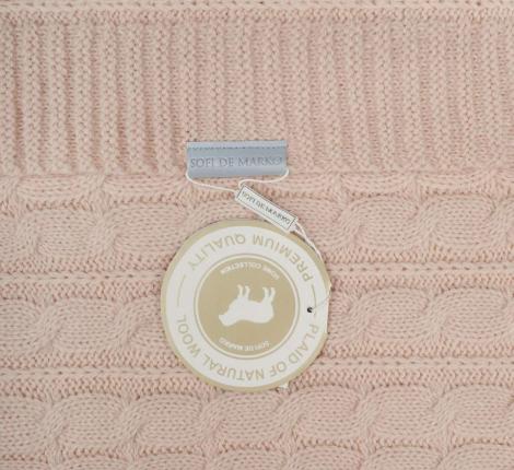 Плед вязаный "Sofi de Marko" Джовани (пепельно-розовый), 220х240