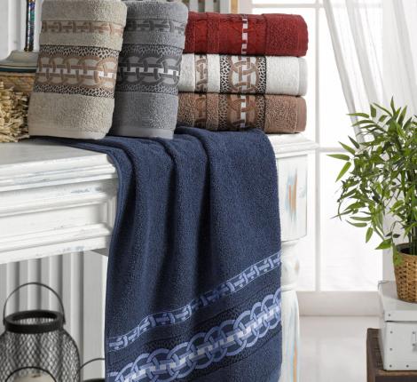 Набор махровых полотенец "TWO DOLPHINS" 50х90 (1/6 шт.)E973) CRUZ