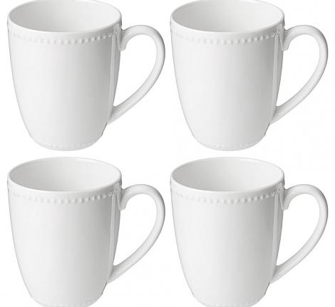 Набор кружек 4 шт. "PEARL", 410 мл