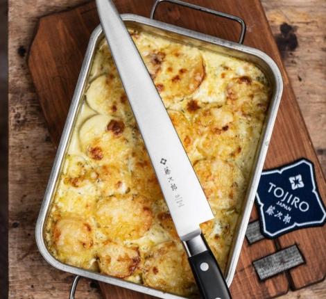 Кухонный нож-слайсер для нарезки "TOJIRO" F-806, длина лезвия 270 мм