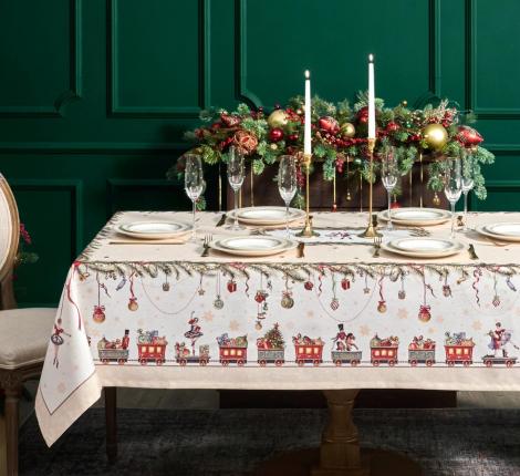 Скатерть LEFARD "ЩЕЛКУНЧИК" 175х400 см, бежевый