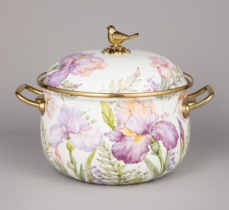 Набор эмалированных кастрюль с крышкой "IRISES", 6 предметов