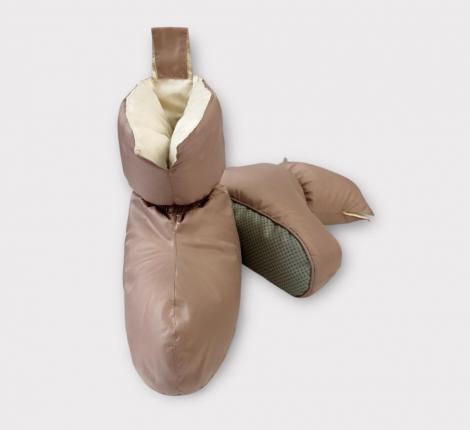 Сапожки-носочки пуховые "Comfort Socks Travel Grass" LATTE, 36-39 р.