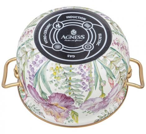 Кастрюля эмалированная с крышкой "IRISES", 2,8 л