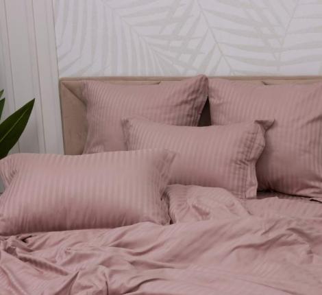 Постельное белье "Sofi de Marko" Моне (чайная роза) Страйп Сатин, 1,5 спальный