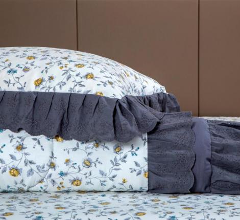 Постельное бельё с одеялом "Kazanov.A." Бовари (жемчуг графит) Сатин, Евро