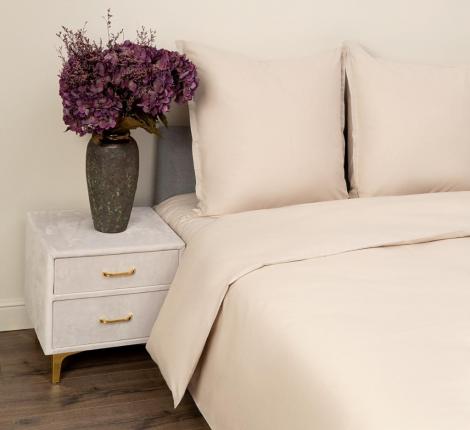 Постельное белье "Siberia" Сэнди (бежевая) Ранфорс, 2 спальный (70х70)