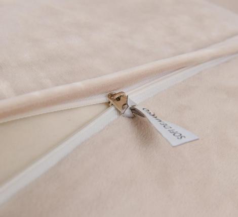 Постельное белье с одеялом "Sofi de Marko" Энрике (кремовый-м) Велюр, Семейный