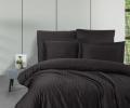 Постельное бельё "DO&CO" Сатин DELUX STRIPE, 1,5 спальный (шоколадный)