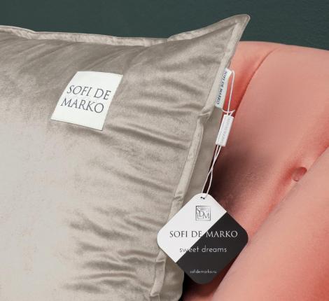 Подушка декоративная "Sofi de Marko" Ноэми (серая) Велюр, 45х45