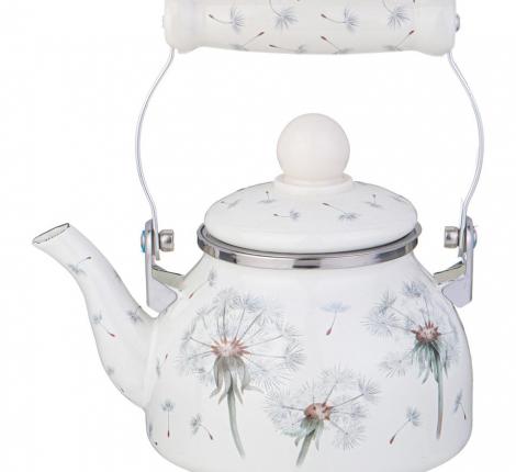 Чайник эмалированный со съёмным фильтром "DANDELION", 0,85 Л