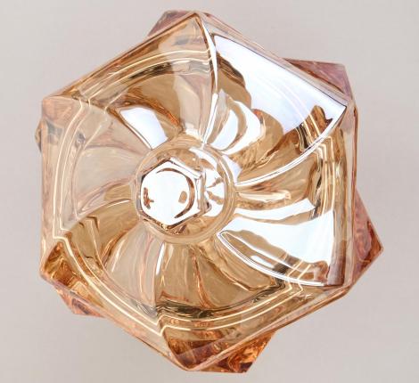 Блюдо с крышкой на ножке "BOHEMA" AMBER, диаметр 11,5 см