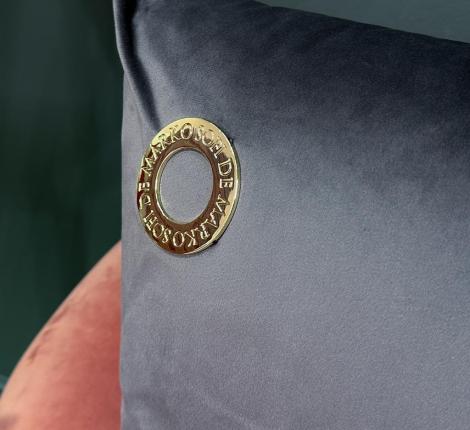 Полушка декоративная "Sofi de Marko" Адора (антрацит) Велюр, 55х55