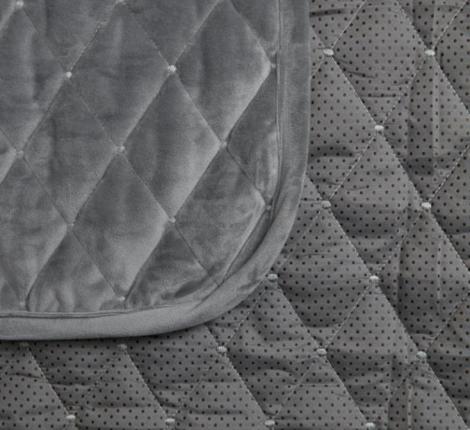 Комплект накидок на диван "Karteks" 90х210 и два кресла 90х160 Ромбы, серый