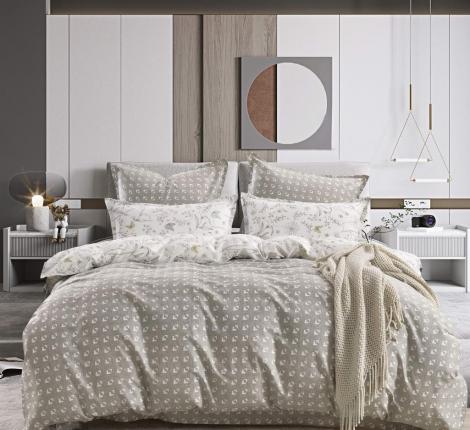 Постельное белье "Sofi de Marko" Пауль (серый) Сатин, Евро