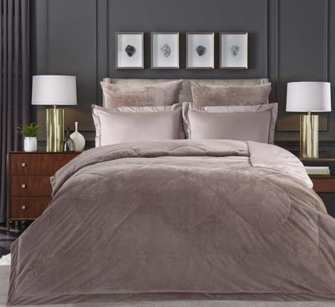 Постельное белье с одеялом "Kazanov.A." Lindor Premium (капучино) Велюр/Egypt Cotton, Семейный