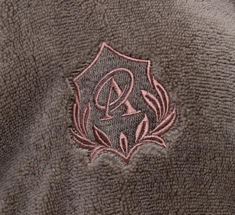 Халат женский трига с капюшоном "AMBIELLA  A-1215" бежевый, S/M