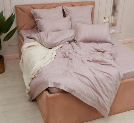 Постельное белье "Sofi de Marko" Моне (пепел роза) Страйп Сатин, 1,5 спальный