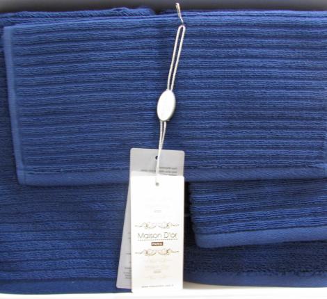 Комплект полотенец  с перчаткой 30x50-50x100-78x150 Maison D'or &quot;RIVER&quot;, синий